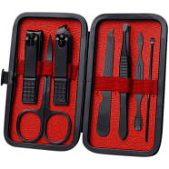 7 Pcs Stainless Steel Professional Manicure And Pedicure Set Nail Clippers, Dead Skin Pliers, Scissors, Tweezers, Knife And File With Case image