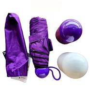 7 inch Mini Folding Umbrella with Cute Capsule Case - Purple icon