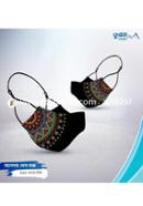 Turaag Protex Women Alpona Face mask - 1 Pcs (Washable and reusable up to 25 times) image