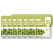 7pcs Mung Bean Face Cleansing Mud Peeling Acne Blackhead Treatment Mask Remover Contractive Pore Whitening Hydrating Care - Face Mask - Face Mask image