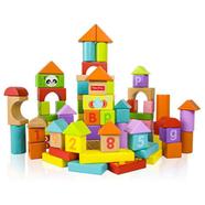 80 Pcs Fisher Price Educational Wooden Blocks Count and Spell Blocks for Kids Preschool Development Toys Puzzle