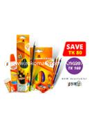 Atlas Junior Combo Package -2 (Focus Pencil-12 Pcs, Half Color Pencil-12, Glue Pen-1 Pcs, Sharpener-1 Pcs, Eraser-1 Pcs)