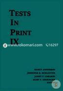 Tests in Print IX: An Index to Tests, Test Reviews, and the Literature on Specific Tests image