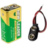 9V Battery With Connector Combo Pack (Battery Plus Connector) image