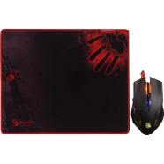 A4Tech Bloody Q8181S Neon X-GLIDE Wired Gaming Mouse With Pad image