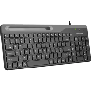 A4Tech FK25 Section -2 Compact Size Usb Multimedia Keyboard With Mobile Stand Black image