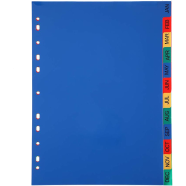 A4 File Dividers 10/12 Part Index Jan-Dec (1 Pack) image