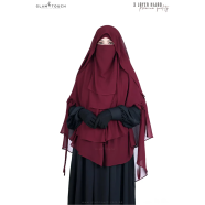 Glam Touch ABRU 3 Layer Hijab Niqab Set image