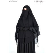 Glam Touch ABRU 3 Layer Hijab Niqab Set image
