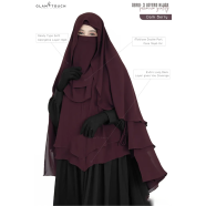 Glam Touch ABRU 3 Layer Hijab Niqab Set image