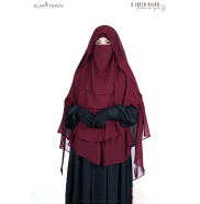 Glam Touch Abru 3 Layer Hijab Niqab Set image