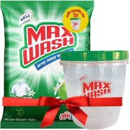 AKIJ Max Wash Detergent Powder 1 Kg (1.5 Liter Plastic Jar Free) image