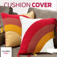 ALLORA Rainbow Chenille Cushion Cover – 2 Pcs Combo image