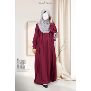Glam Touch Abaya Al-Afiya Sleeve Tassel Abaya Maroon image
