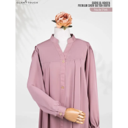 Abaya Al Haneen-Premium Show Button Abaya Nude Pink image