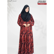Abaya Al-Haseen–Premium Box Pleated Abaya COLOR: Maroon image