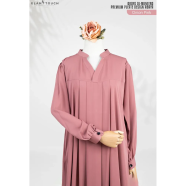 Abaya Al-Muneera Premium Pleate Design Abaya Onion-Pink image