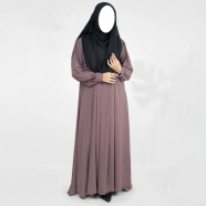 Abaya Al-Muneera Premium Pleate Design Abaya Mocha image