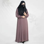 Abaya Al-Muneera Premium Pleate Design Abaya Mocha image