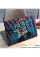 Abstract Art with Cartoon Laptop Sticker image