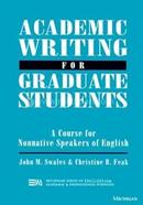 Academic Writing for Graduate Students: Essential Tasks and Skills image