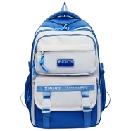 Academy Style School Bag Book Bag Lightweight College Student Backpack (Blue) icon