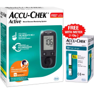 Accu Chek Active Blood Glucometer Monitoring System Meter With Free 10 Strips image