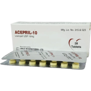 Acepril 10 mg Tablet 14's Strip image