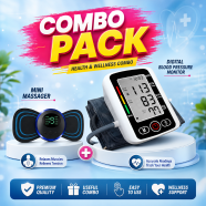 Advanced Digital Electronic Blood Pressure Machine and Mini Massager Combo Pack image