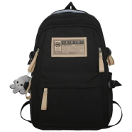 Aesthetic Large Capacity Cute Backpack (Black) image