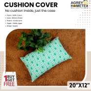 Agrey Hometex Decorative Cushion Cover (Buy 1 Get 1 Free) image