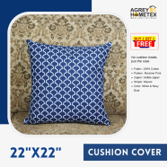 Agrey Hometex Decorative Cushion Cover (Buy 1 Get 1 Free) image