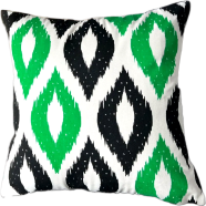Agrey Hometex Exclusive Cushion Cover, Green and Black image