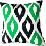 Agrey Hometex Exclusive Cushion Cover, Green and Black image