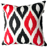 Agrey Hometex Exclusive Cushion Cover, Red and Black image