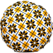 Agrey Hometex Exclusive Round Cushion Cover (Buy 1 Get 1 Free) image