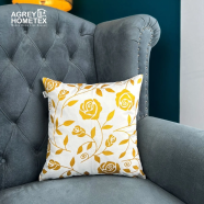Agrey Hometex Premium Cotton Cushion Cover, Gold Sparkle image