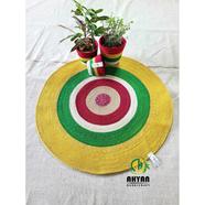 Ahyan Handicraft 1 Pcs Regular Jute Round Floor Mat/Rug (3 feet) with 3 Pcs Planter Basket Set Combo image