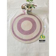 Ahyan Handicraft 1Pcs Regular Jute Round Floor Mat/Rug (3feet) with 3Pcs Planter Basket Set Combo image