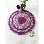 Ahyan Handicraft 1 Pcs Regular Jute Round Floor Mat/Rug (3 feet) with 3 Pcs Planter Basket Set Combo image