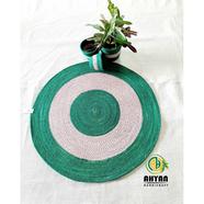 Ahyan Handicraft 1 Pcs Regular Jute Round Floor Mat/Rug (3 feet) with 3 Pcs Planter Basket Set Combo image