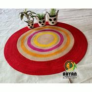 Ahyan Handicraft Colorful Printed Jute Floor Mat/Rug image