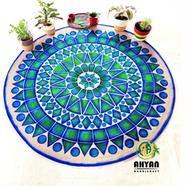 Ahyan Handicraft Colorful Printed Jute Floor Mat/Rug image