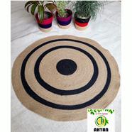 Ahyan Handicraft Colorful Printed Jute Floor Mat/Rug image