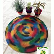 Ahyan Handicraft Colorful Printed Jute Floor Mat/Rug image