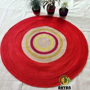 Ahyan Handicraft Colorful Printed Jute Floor Mat/Rug image