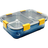 Airtight Stainless Steel 2 Part Tiffin Box Food Container With Spoon image