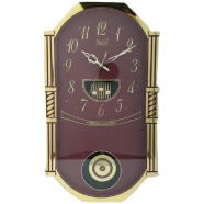 Ajanta Wall Clock – Classic Musical Pendulum Quartz Wall Clock – 427 – Red image