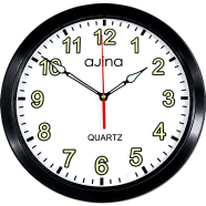 Ajina Jordi Wall Clock Round Black image
