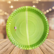 Aka Eco Friendly Banana Leaf Design Paper Plate One Time Use 50 Pcs image